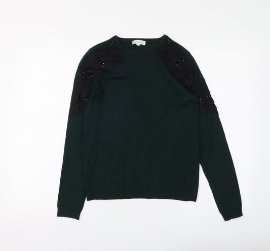 Womens UK Size 6 Warehouse Green Pullover Jumper
