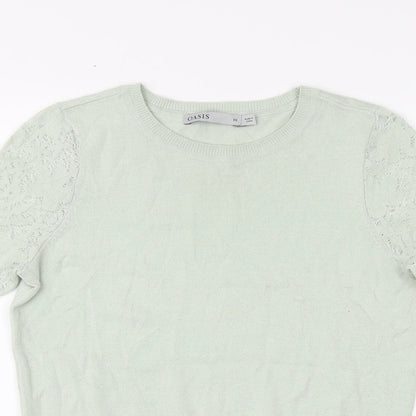 Womens UK Size XS Oasis Green Pullover Jumper