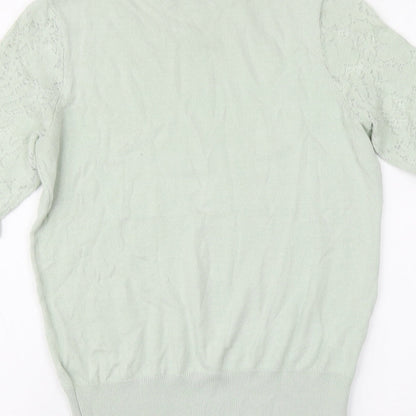 Womens UK Size XS Oasis Green Pullover Jumper