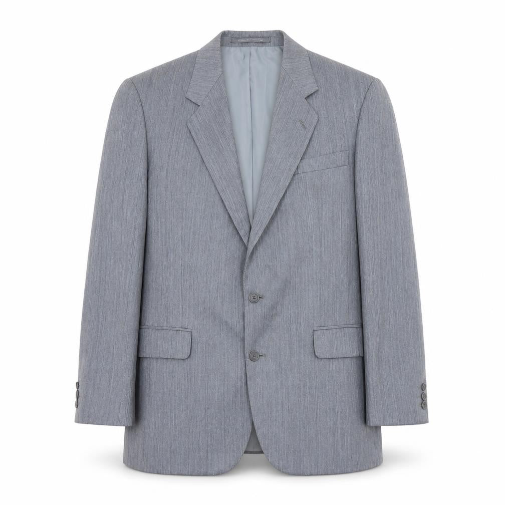 Mens UK Size 42 Pinstripe Regular Grey Suit Jacket