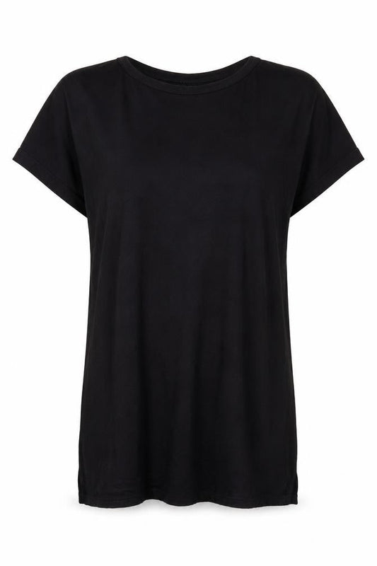 Womens UK Size 8 New Look Black Basic T-Shirt