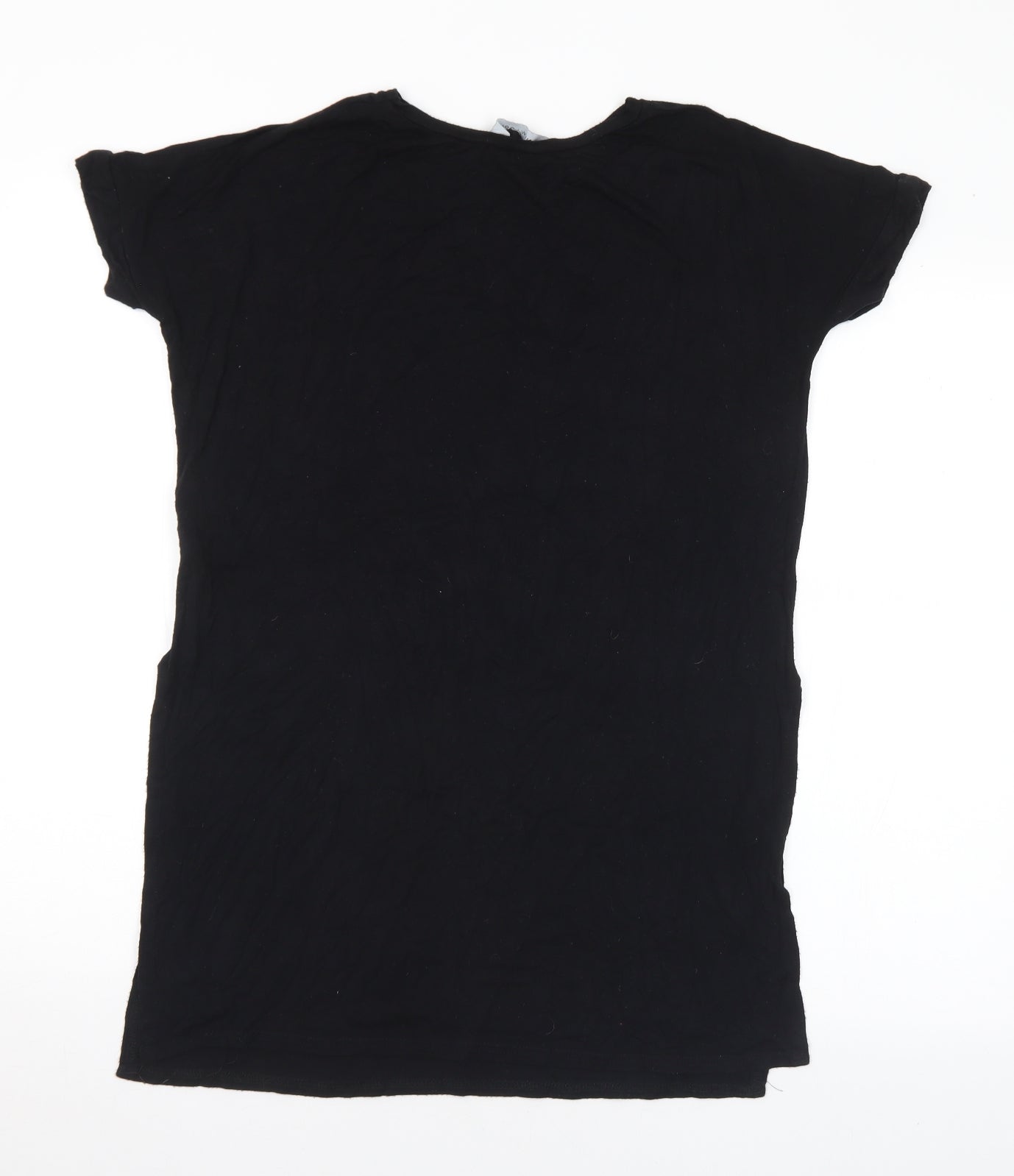 Womens UK Size 8 New Look Black Basic T-Shirt