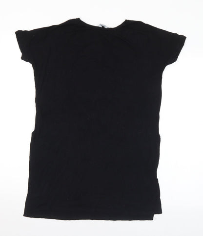 Womens UK Size 8 New Look Black Basic T-Shirt