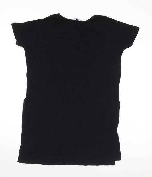 Womens UK Size 8 New Look Black Basic T-Shirt