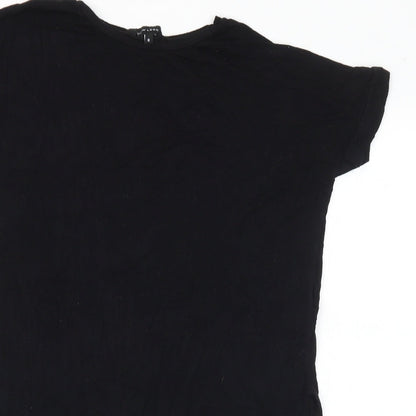 Womens UK Size 8 New Look Black Basic T-Shirt