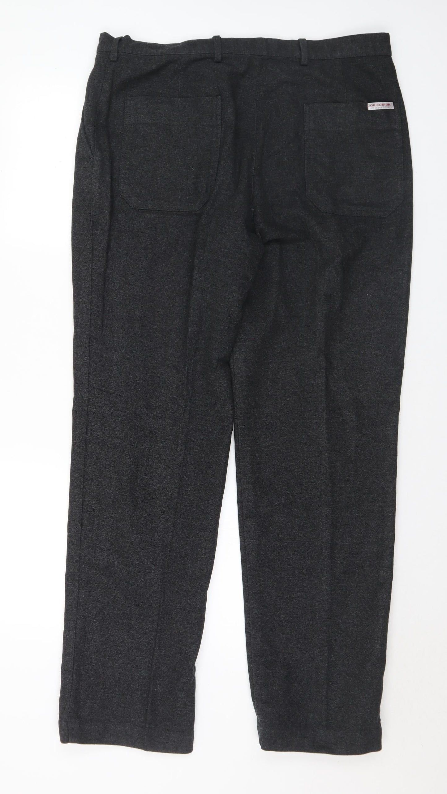 IB Diffusion Mens Grey Cotton Trousers Size 36 in L31 in Regular