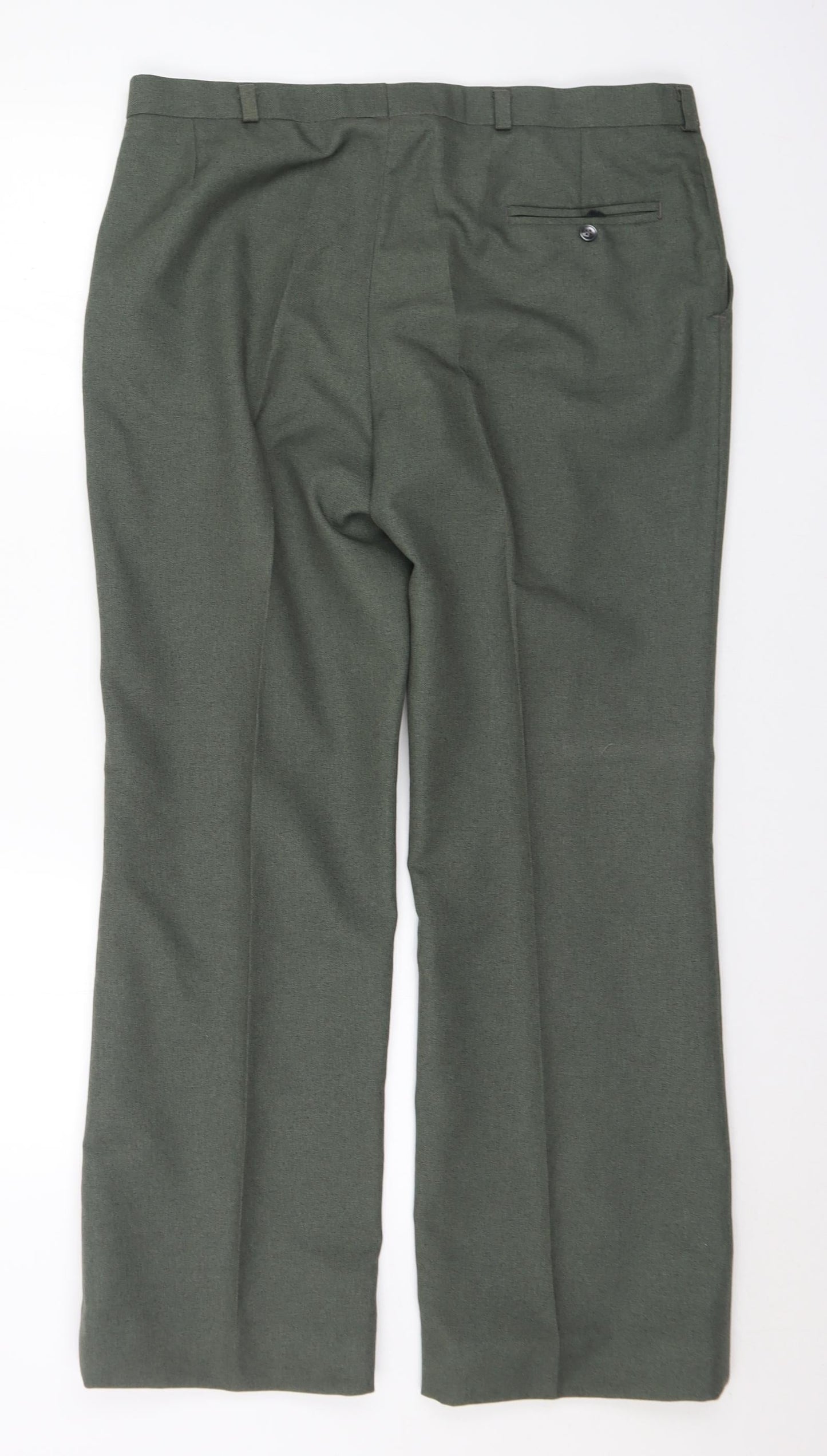 Mens UK Size 36 in Cavellair Regular Fit  Green Trousers