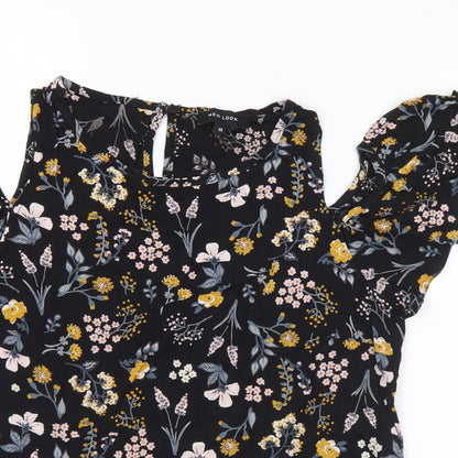 Womens UK Size 12 New Look Multicoloured Basic Blouse