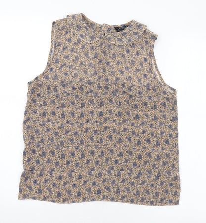 Womens UK Size 10 Topshop Multicoloured Basic Blouse