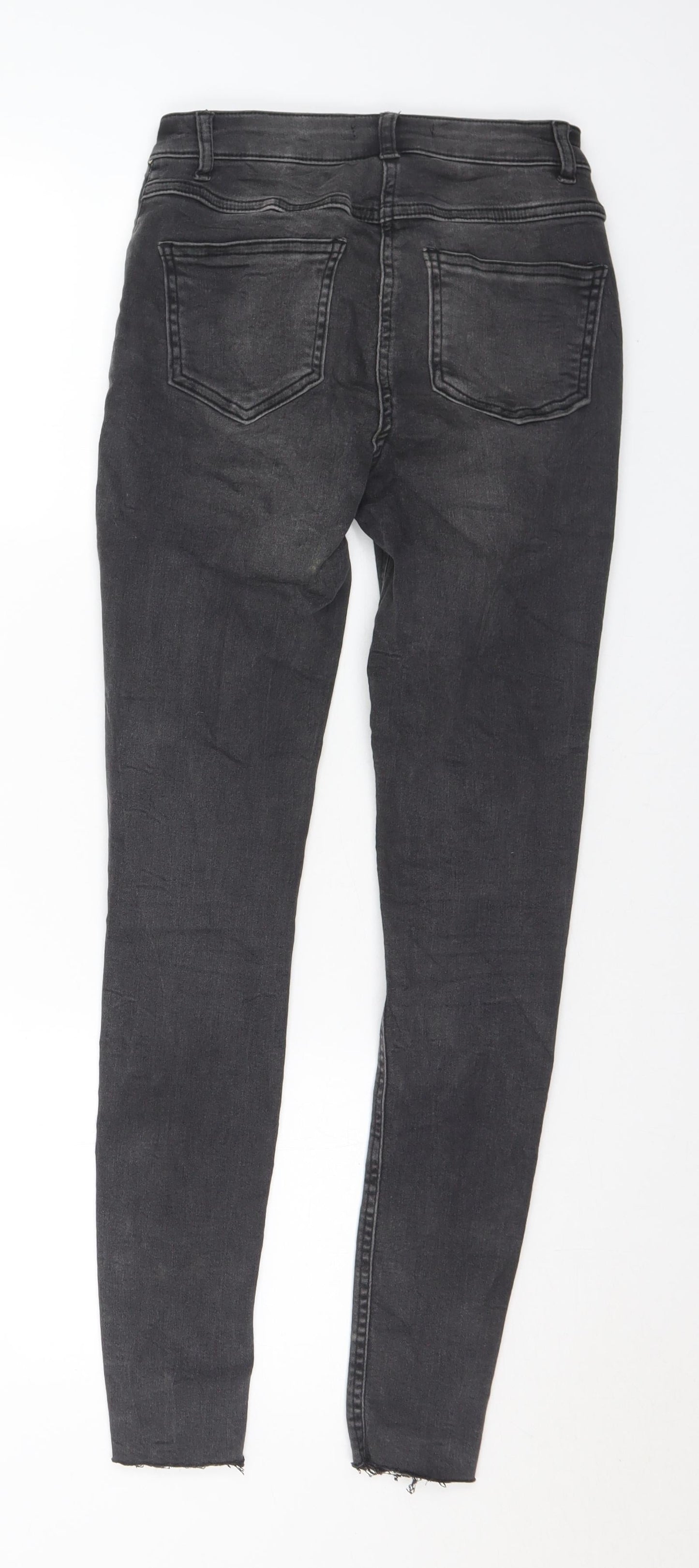 PARISIAN SIGNATURE Womens Black Cotton Skinny Jeans Size 6 L27 in Regular Button