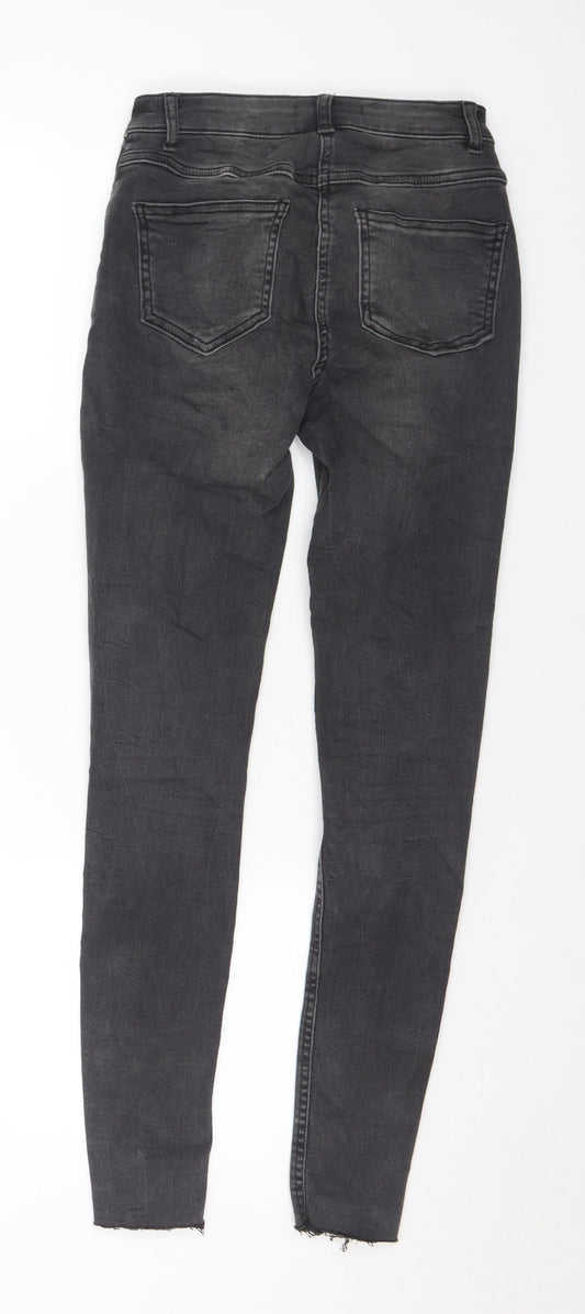 PARISIAN SIGNATURE Womens Black Cotton Skinny Jeans Size 6 L27 in Regular Button