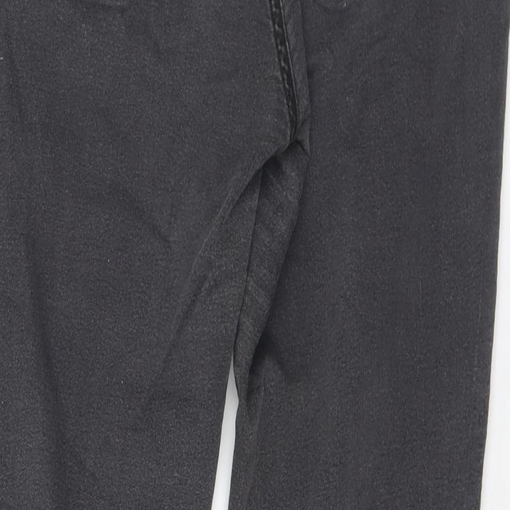 Fransa Womens Black Cotton Straight Jeans Size 12 L29 in Regular Button