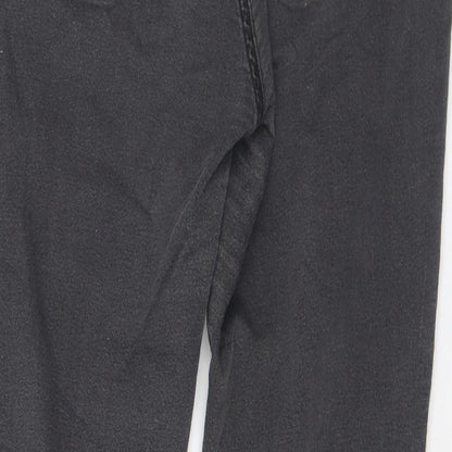 Fransa Womens Black Cotton Straight Jeans Size 12 L29 in Regular Button