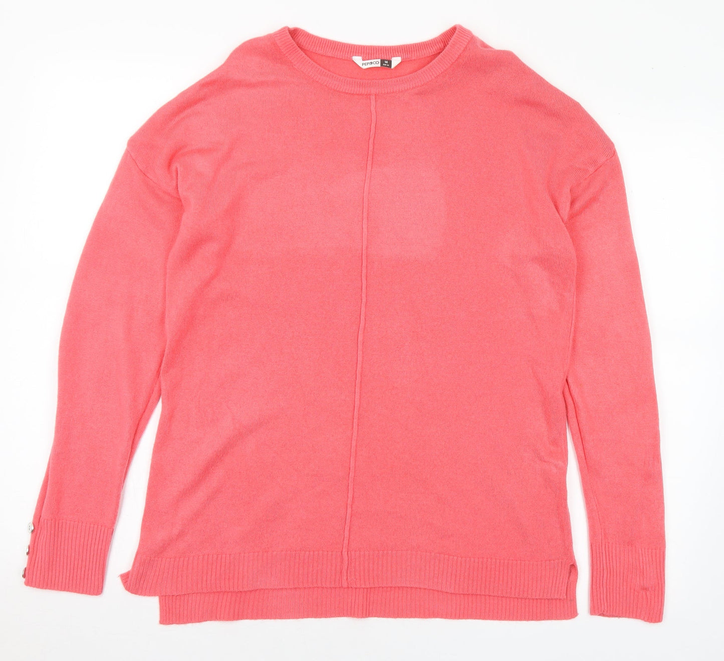 Womens UK Size 14 Pep&Co Pink Pullover Jumper