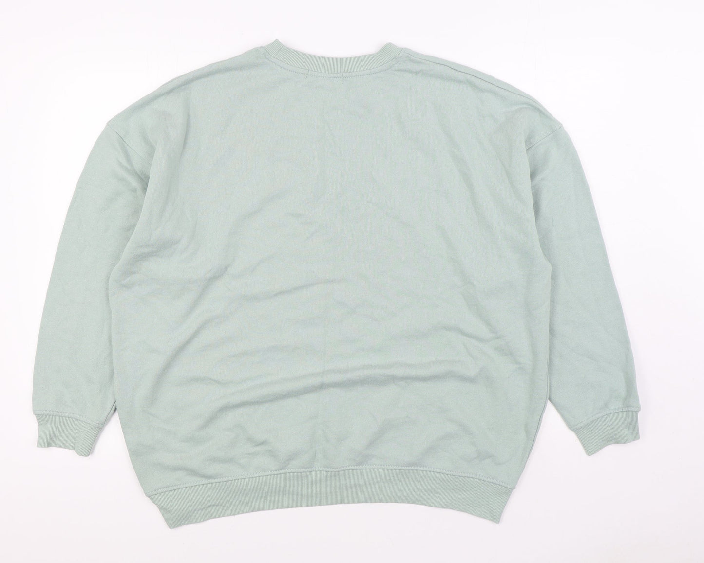 Primark Womens Green Cotton Pullover Sweatshirt Size M Pullover