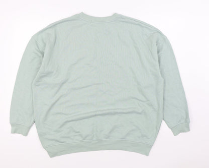 Primark Womens Green Cotton Pullover Sweatshirt Size M Pullover