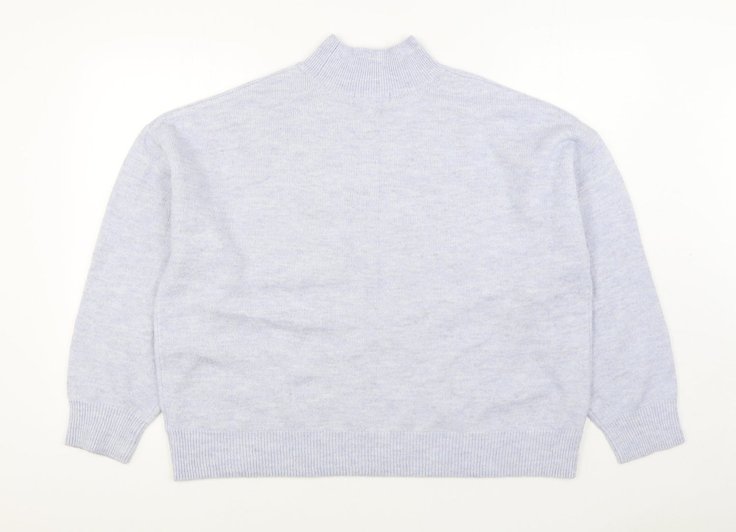 F&F Womens Blue Round Neck Polyester Pullover Jumper Size 14