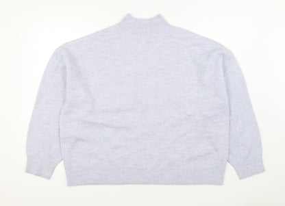 F&F Womens Blue Round Neck Polyester Pullover Jumper Size 14