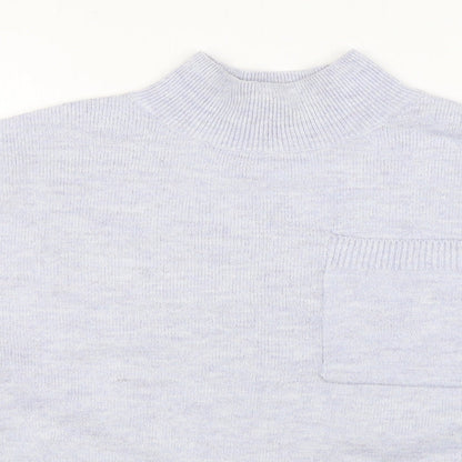F&F Womens Blue Round Neck Polyester Pullover Jumper Size 14