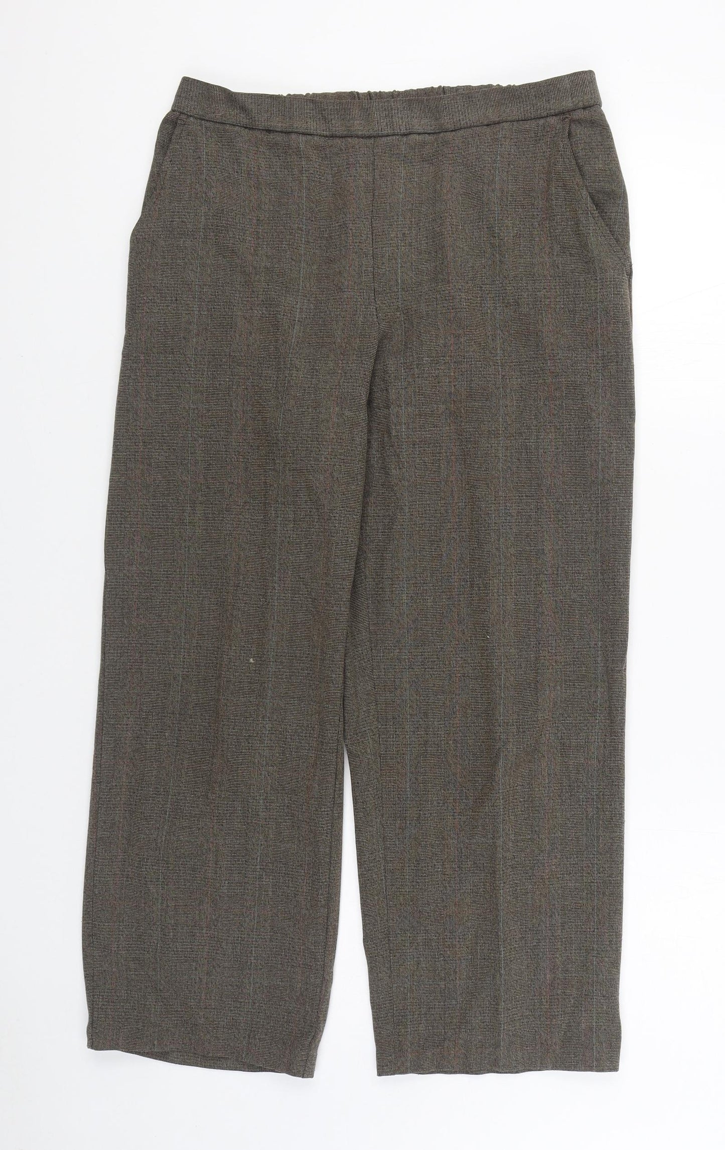 Briggs New York Womens Brown Cotton Trousers Size 10 L25 in Regular