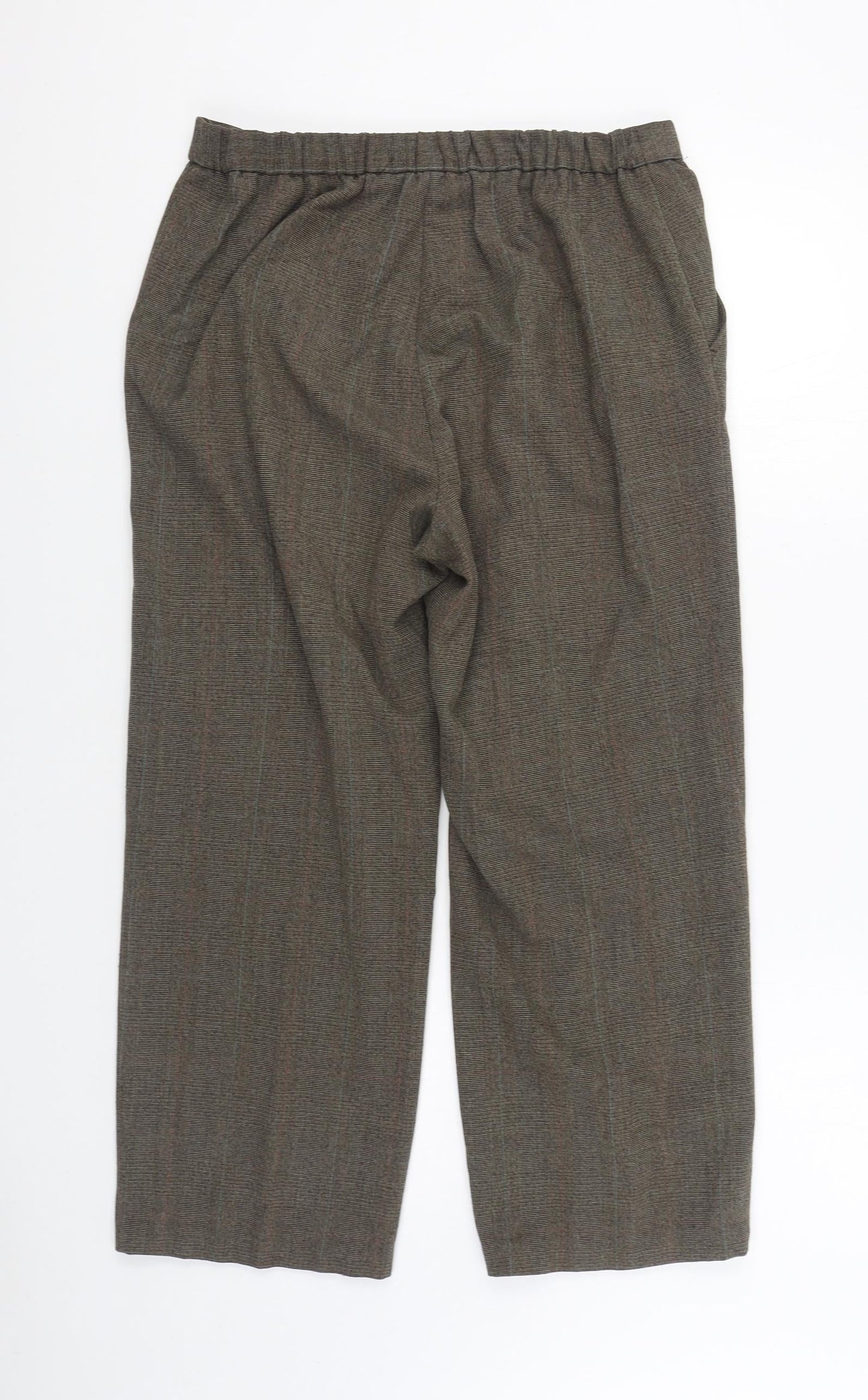 Briggs New York Womens Brown Cotton Trousers Size 10 L25 in Regular