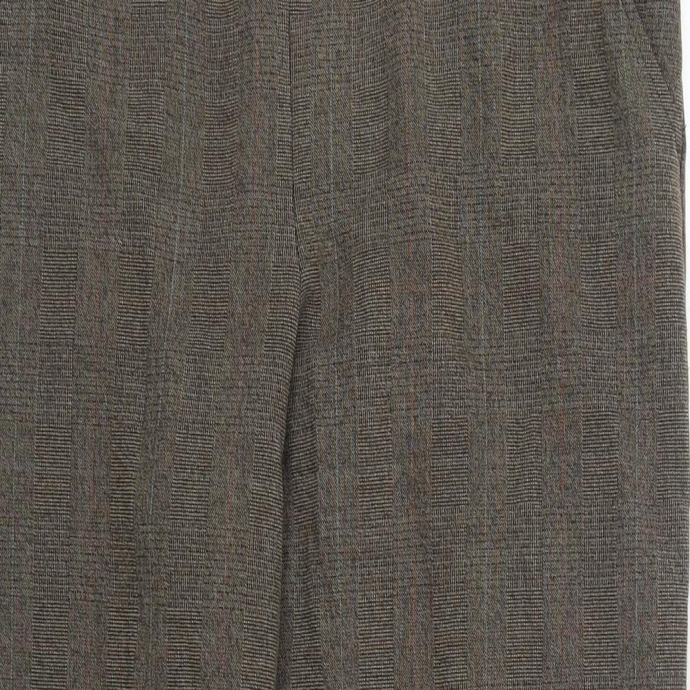 Briggs New York Womens Brown Cotton Trousers Size 10 L25 in Regular