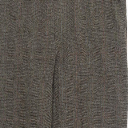 Briggs New York Womens Brown Cotton Trousers Size 10 L25 in Regular