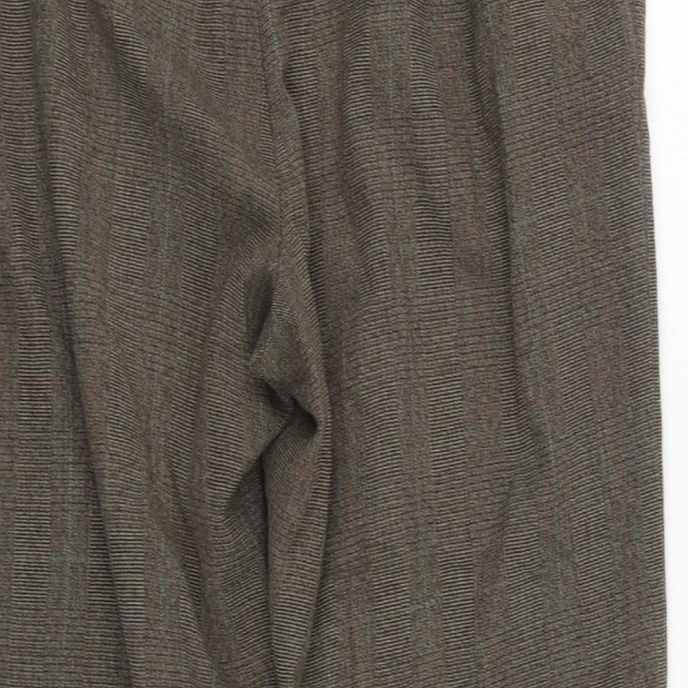 Briggs New York Womens Brown Cotton Trousers Size 10 L25 in Regular