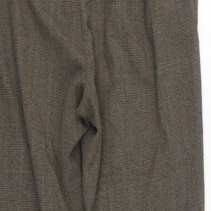 Briggs New York Womens Brown Cotton Trousers Size 10 L25 in Regular
