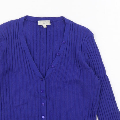 Womens UK Size S CC Blue Cardigan Jumper