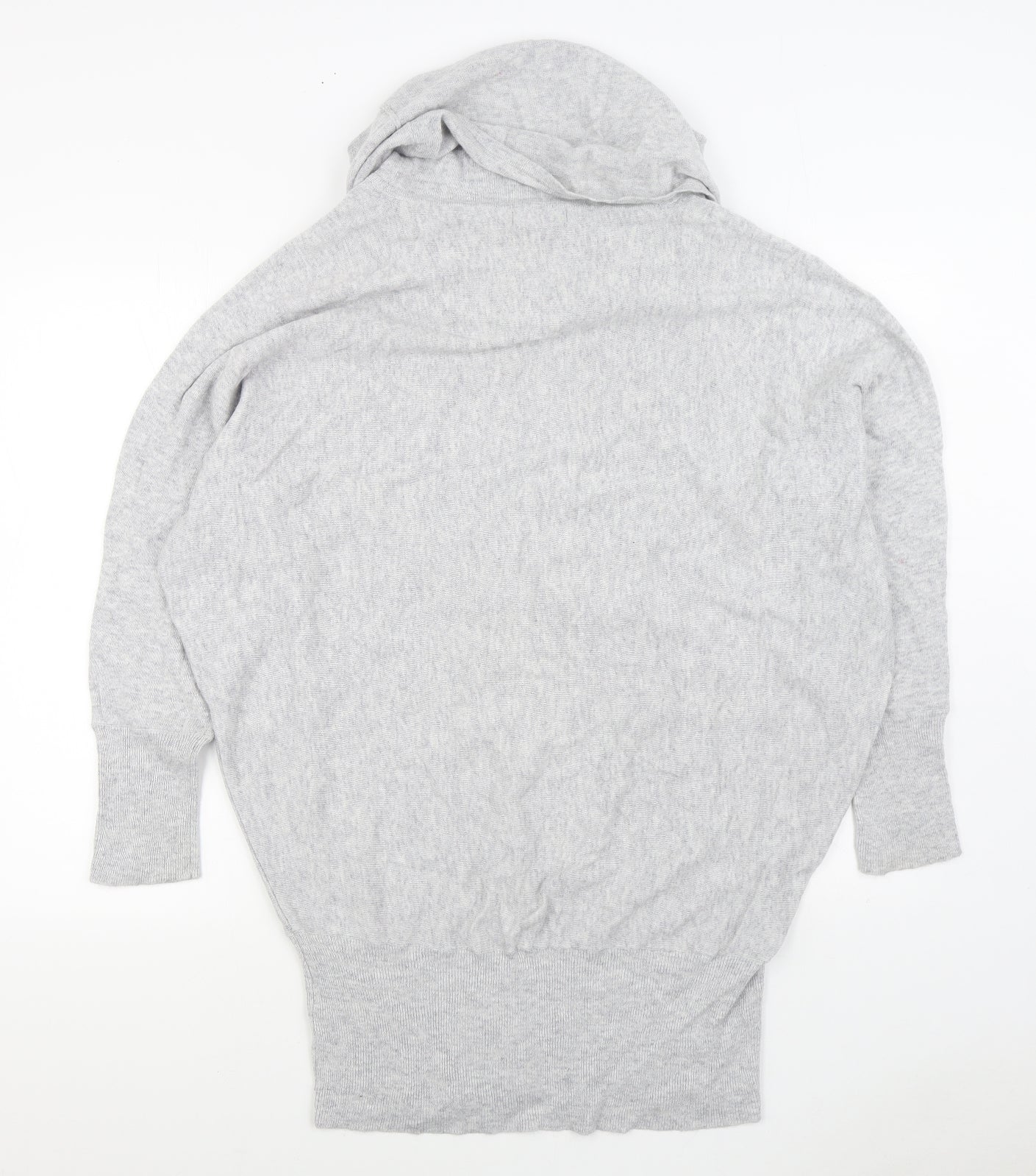 LOVE ME TENDER Womens Grey Cowl Neck Cotton Pullover Jumper Size 18