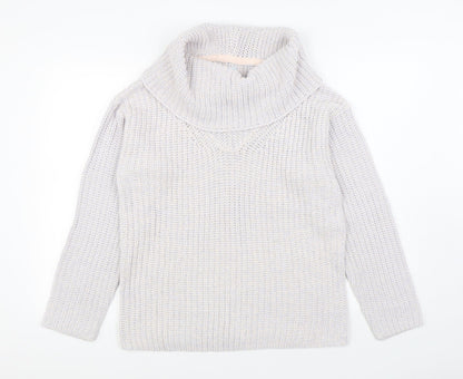 Avenue Womens Blue Roll Neck Acrylic Pullover Jumper Size 16