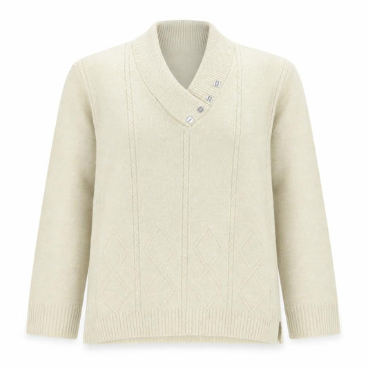 Womens UK Size S Pure & Natural Beige Pullover Jumper