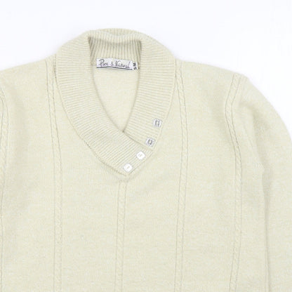 Womens UK Size S Pure & Natural Beige Pullover Jumper