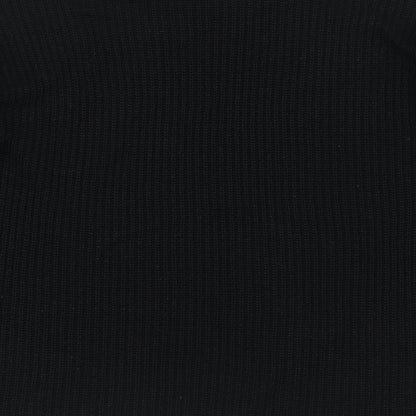 F&F Womens Black Round Neck Acrylic Pullover Jumper Size 12