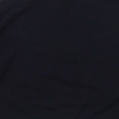 F&F Womens Blue Round Neck Striped Polyester Pullover Jumper Size 14