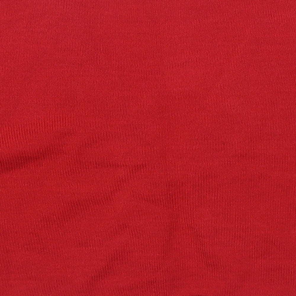 Changes By Together Womens Red V-Neck Acrylic Cardigan Jumper Size 12