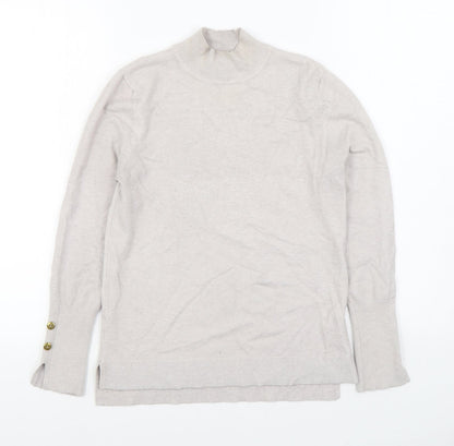 Primark Womens Grey Round Neck Acrylic Pullover Jumper Size XS