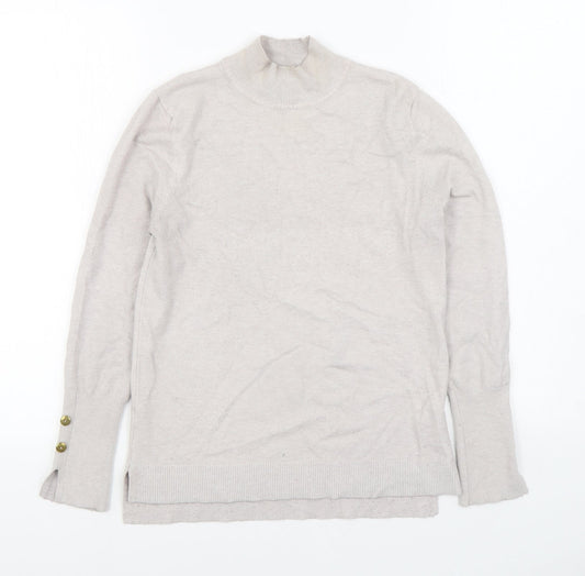 Primark Womens Grey Round Neck Acrylic Pullover Jumper Size XS