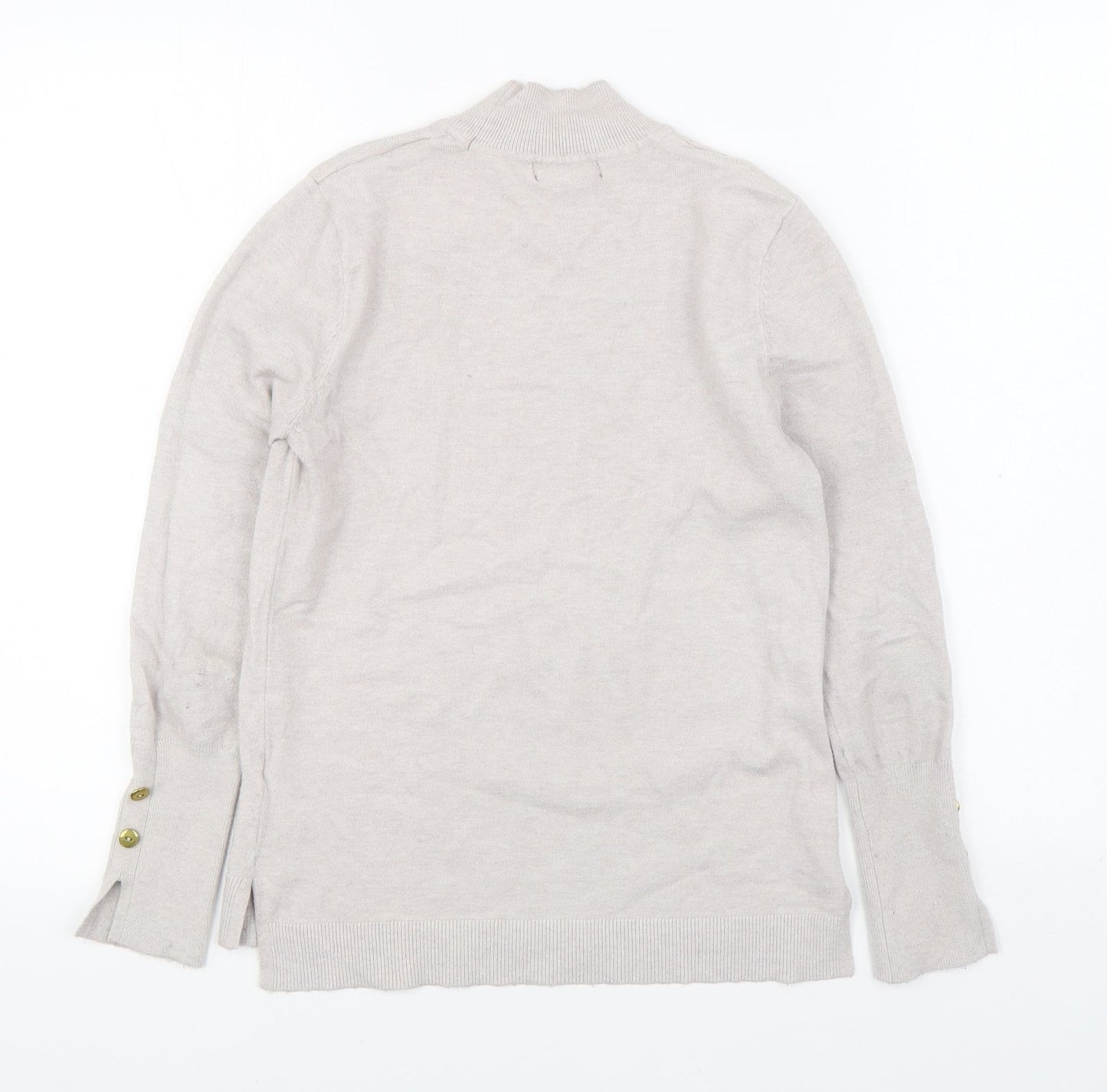 Primark Womens Grey Round Neck Acrylic Pullover Jumper Size XS