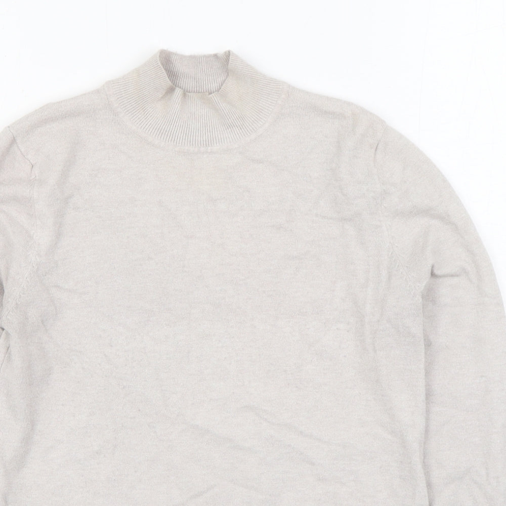 Primark Womens Grey Round Neck Acrylic Pullover Jumper Size XS