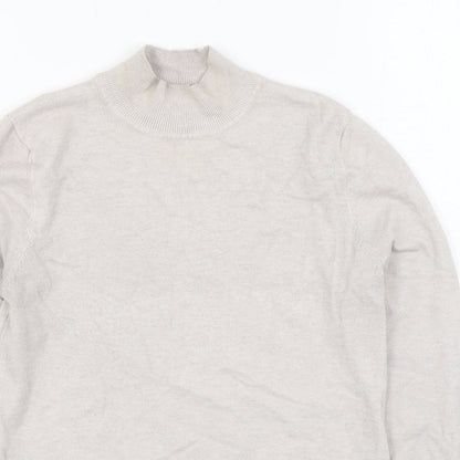 Primark Womens Grey Round Neck Acrylic Pullover Jumper Size XS