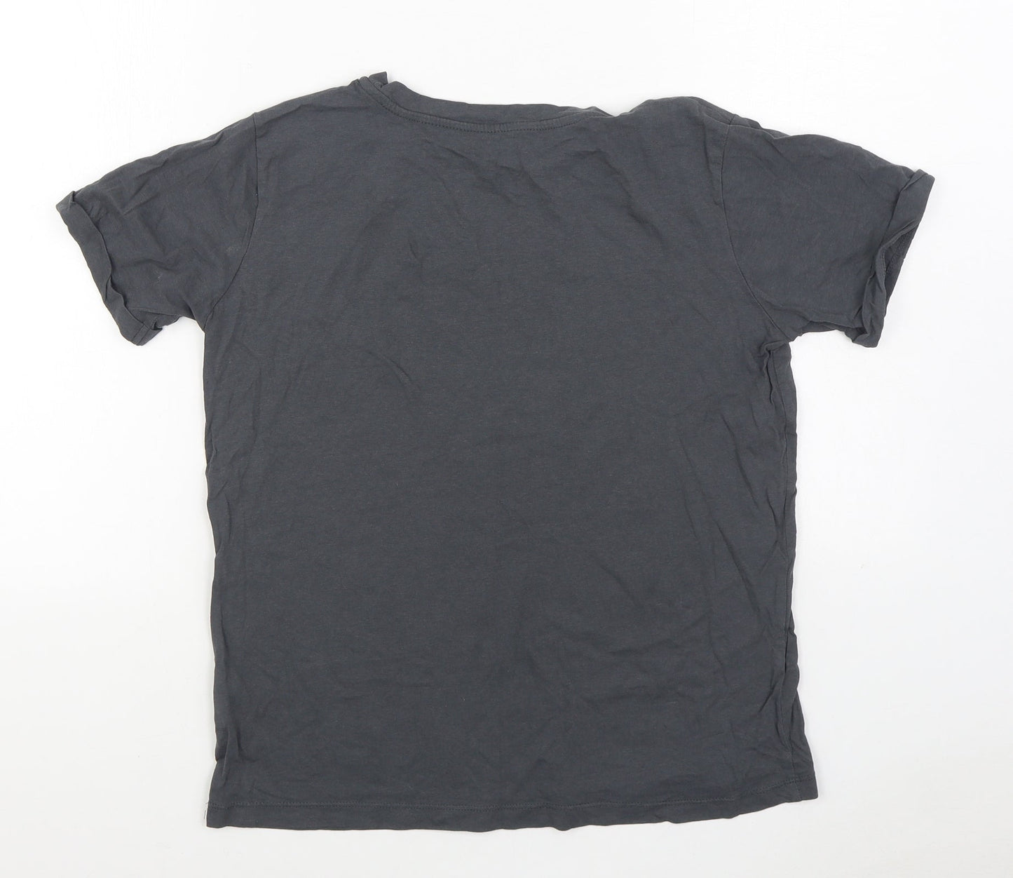 Womens UK Size S Dunnes Stores Grey Basic T-Shirt