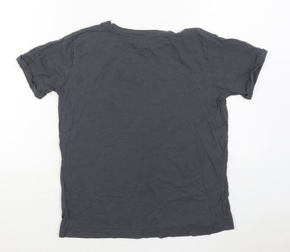 Womens UK Size S Dunnes Stores Grey Basic T-Shirt