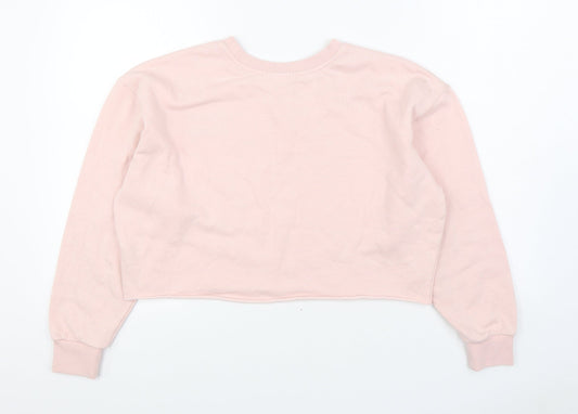 Womens UK Size M FOREVER 21 Pink Pullover Sweatshirt