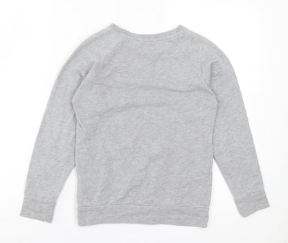 name it Boys Grey Cotton Basic Casual Size 9-10 Years Crew Neck Pullover - No.1 Bestfriend
