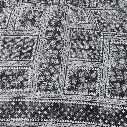 Yest Womens Black Geometric Polyester A-Line Size 10 V-Neck Pullover