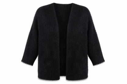 Forever 21 Womens Black V-Neck Nylon Cardigan Jumper Size S