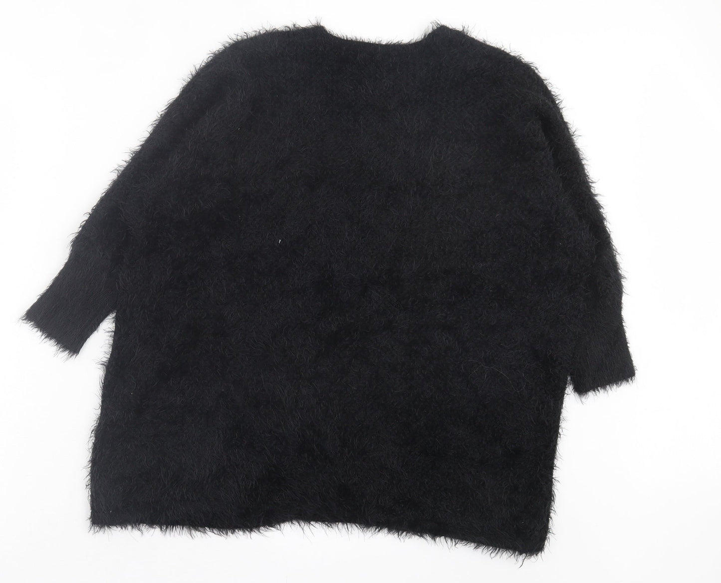 Womens UK Size S FOREVER 21 Black Cardigan Jumper