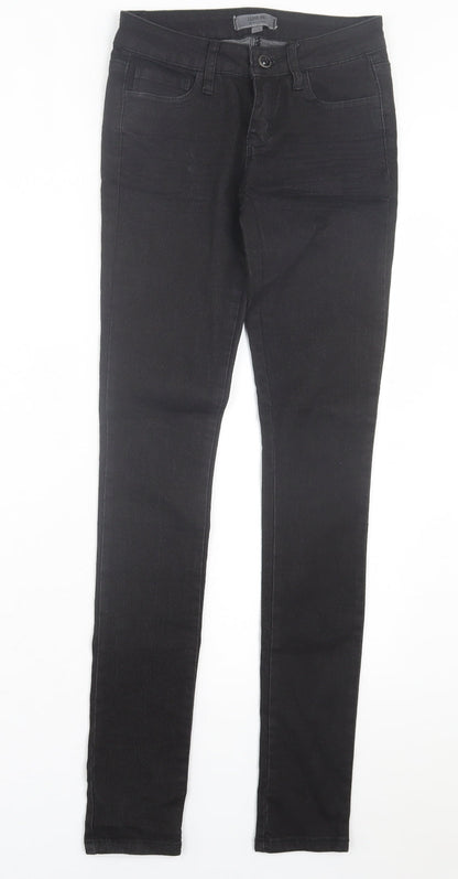 American Jeans Womens Black Cotton Skinny Jeans Size 24 in L31 in Regular Button